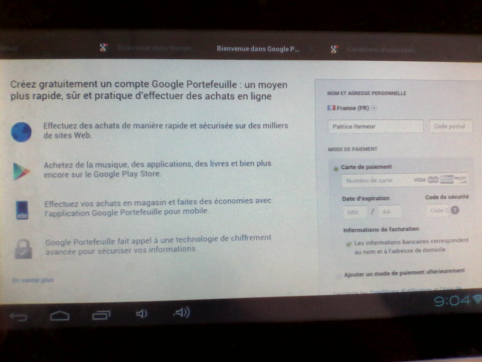 Google portefeuille ou wallet permet de règler ses achats en ligne sur Google Play et les boutiques acceptant la solution Google portefeuille