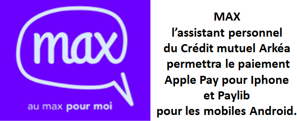 Max offre le paiement avec Apple Pay ou Paylib