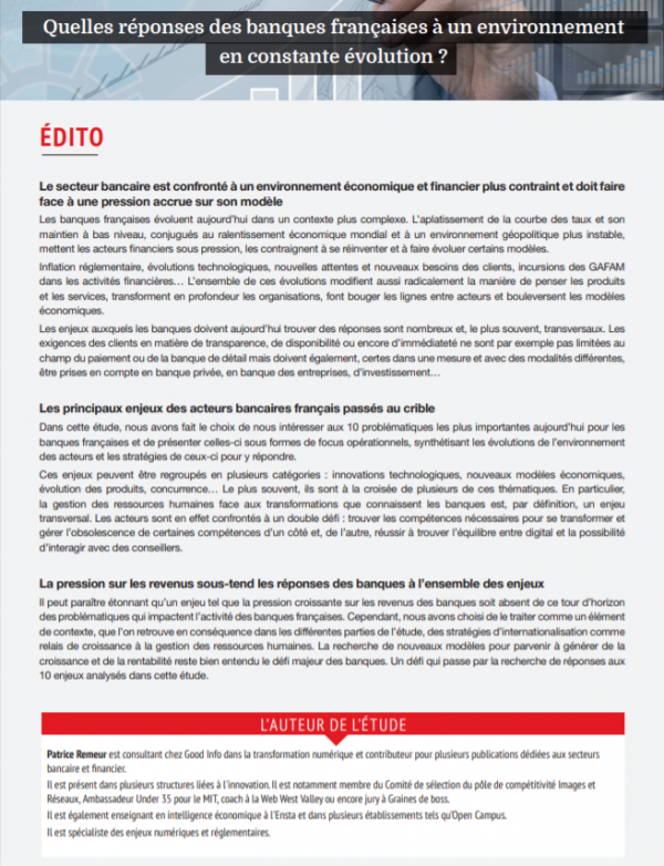 Le secteur bancaire français tour d'horizon des 10 principaux enjeux qui transforment les banques françaises presentation