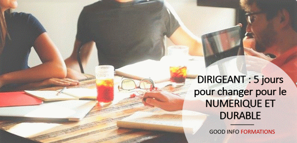 Dirigeant 5 jours pour changer pour le NUMERIQUE ET DURABLE